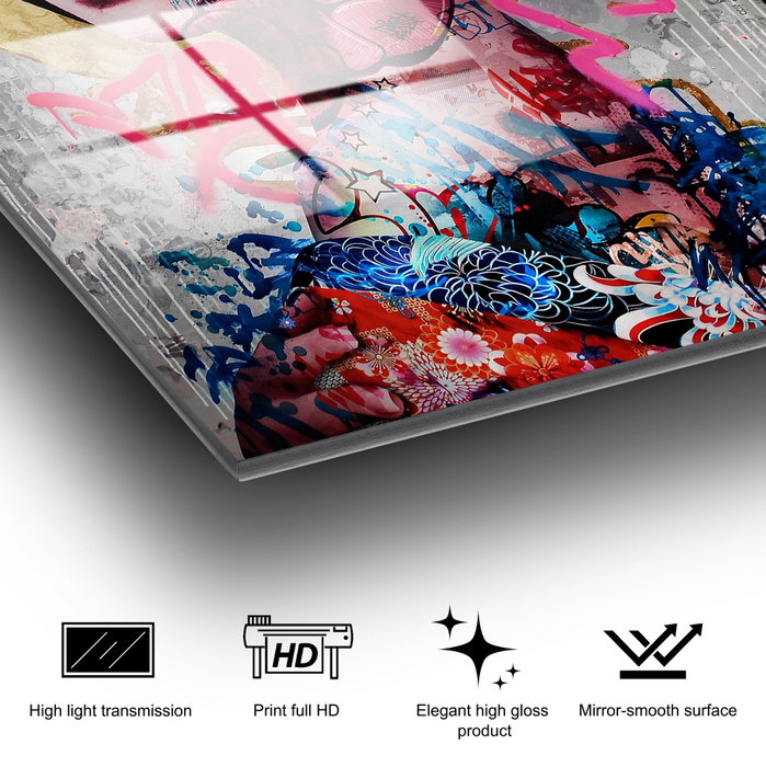 Wallity UV-726 Cuadro Decorativo de Vidrio Templado Multicolor 70 x 100 cm Wallity UV-726 Cuadro Decorativo de Vidrio Templado Multicolor 70 x 100 cm